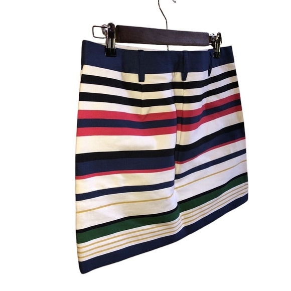 NWT J.Crew Madewell Multi-Stripe Nautical Mini skirt, Size 00 - Picture 3 of 11